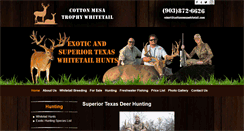 Desktop Screenshot of cottonmesawhitetail.com